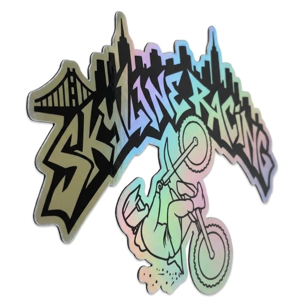 Holographic Skyline Racing Sticker BIG